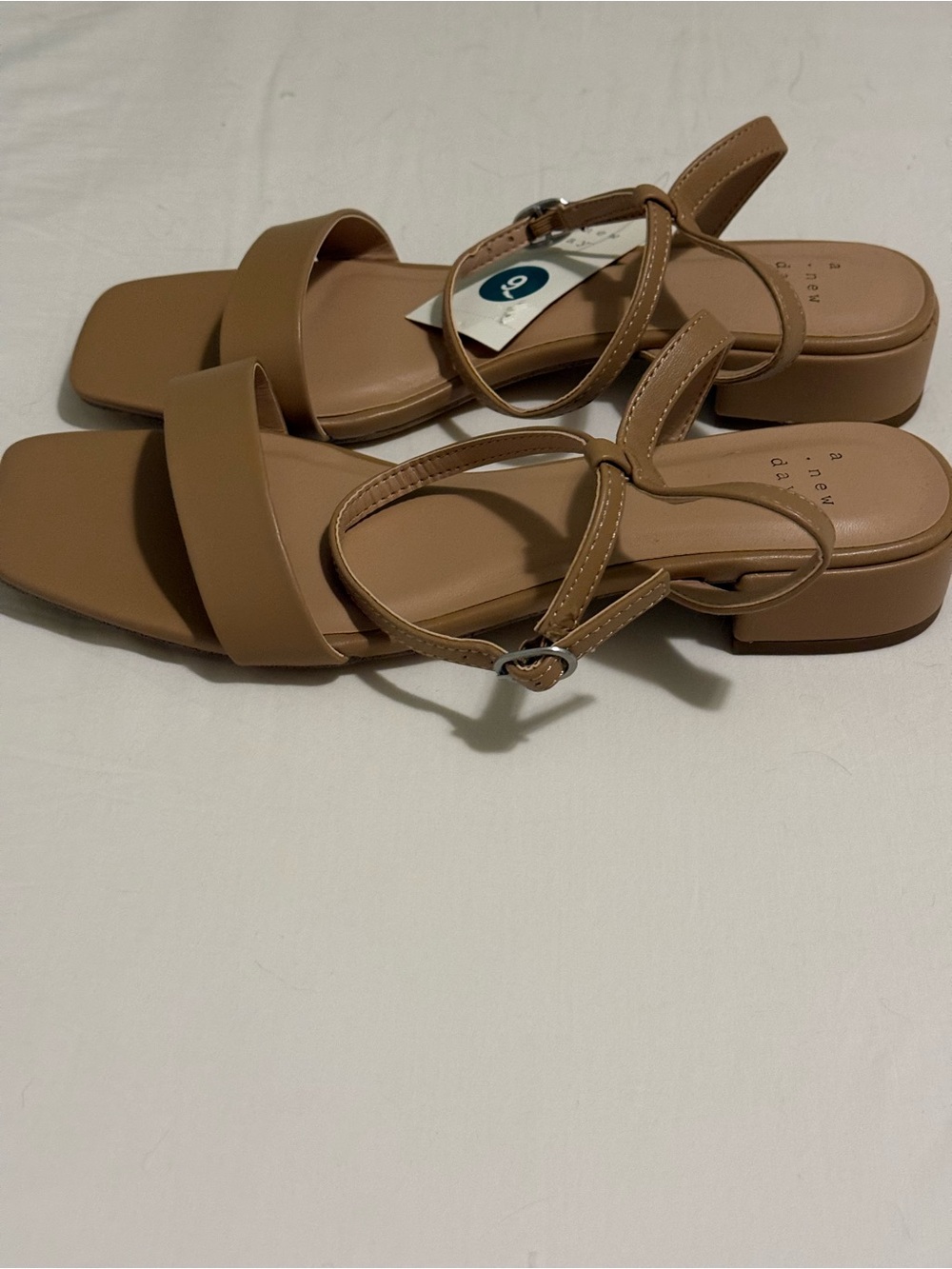 NWT | A New Day | Delores Tan Block Heel Sandal With Ankle Strap | sz 9 - Picture 5 of 8